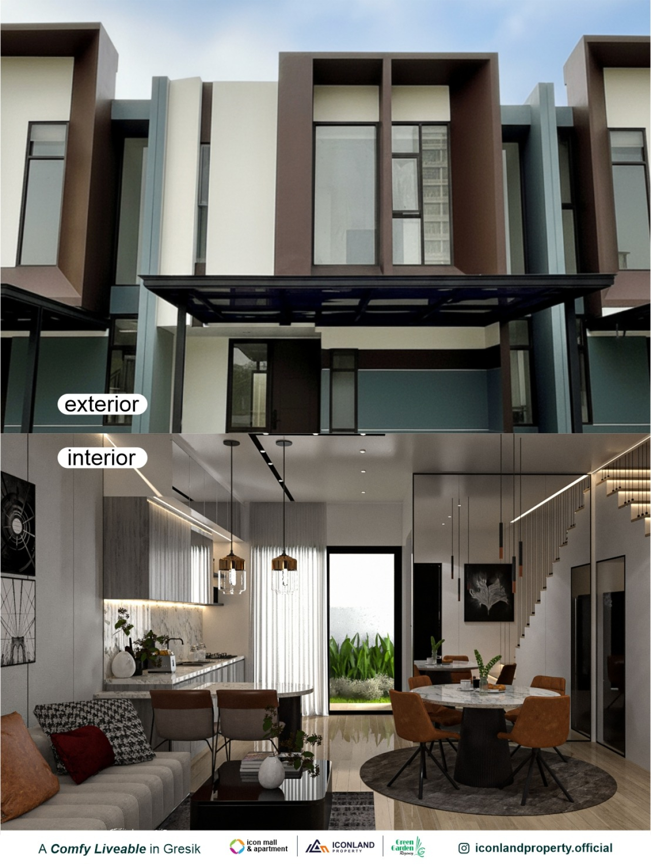 Rumah contoh Green Garden Regency di komplek superblok Iconland, pusat kota Gresik