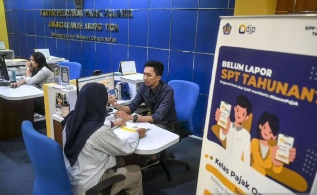 Kegiatan pelaporan SPT di Kantor Pajak