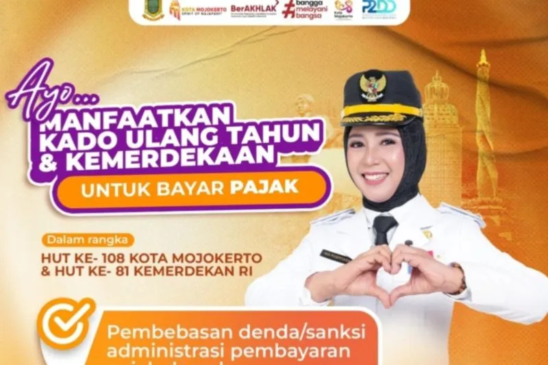 Sambut HUT Ke-108, Pemkot Mojokerto Bebaskan Denda Pajak Daerah