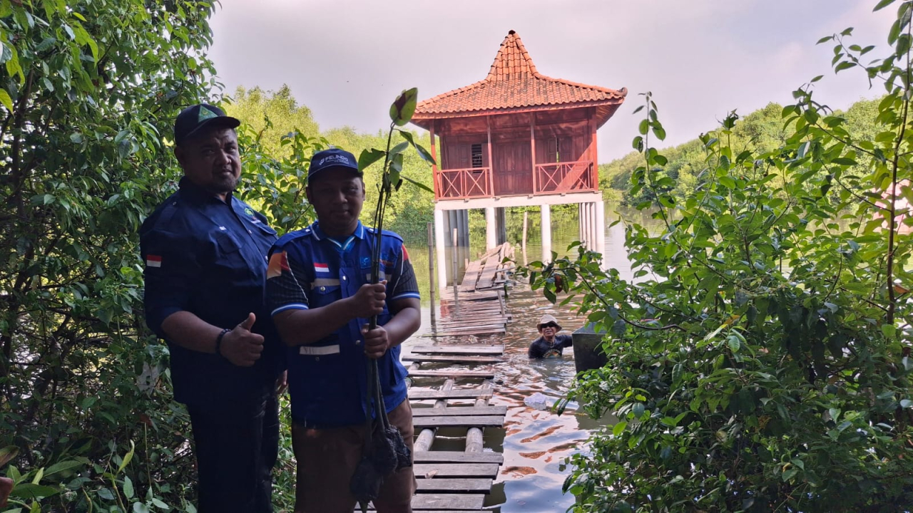 TPS menyalurkan 2.000 bibit mangrove untuk ditanam di Desa Manyar Sidomukti, Kecamatan Manyar, Kabupaten Gresik,