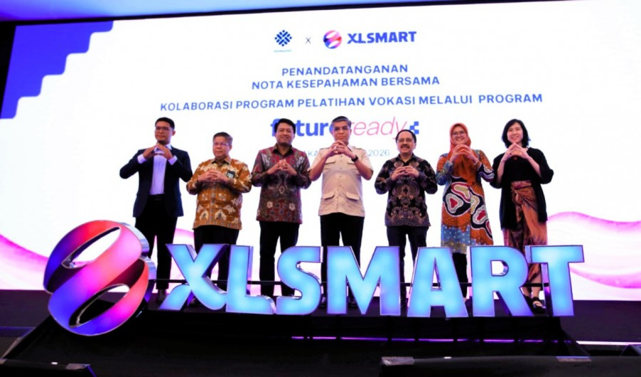 PT XLSMART Telecom Sejahtera Tbk (XLSMART) bersinergi dengan Kementerian Ketenagakerjaan Republik Indonesia (Kemnaker RI) resmi meluncurkan "XLSMART Future Ready"
