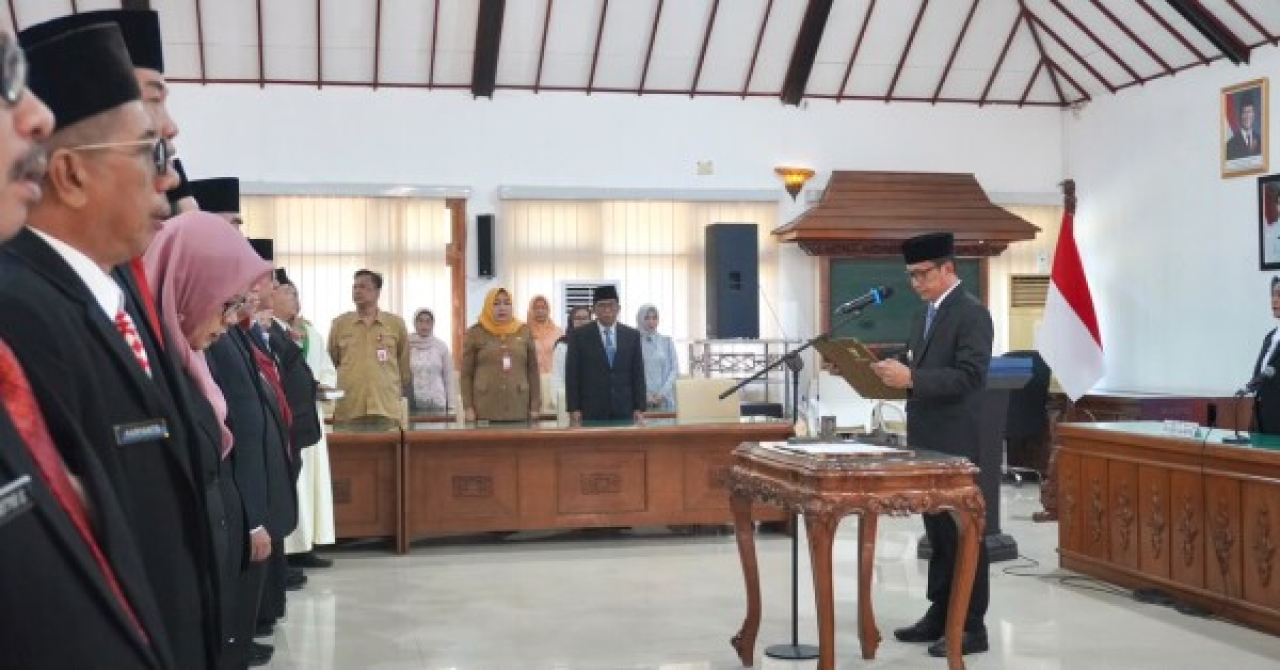 Kegiatan mutasi 195 aparatur sipil negara (ASN) di lingkungan Pemerintah Kabupaten Bojonegoro