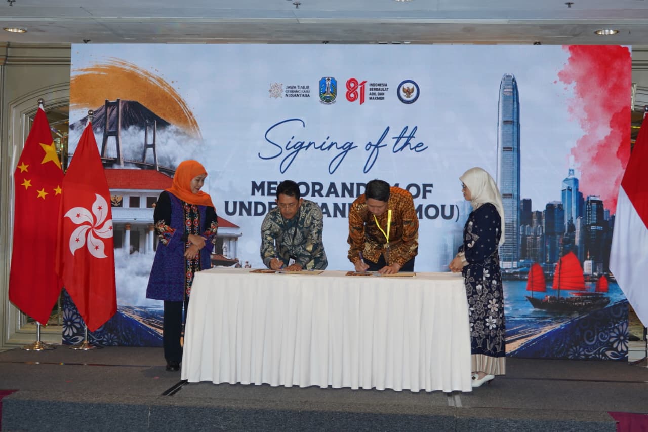 Dirut Bank Jatim Winardi Legowo dalam kegiatan Misi Dagang dan Investasi Pemerintah Provinsi Jawa Timur yang digelar di Regal Hotel Hong Kong