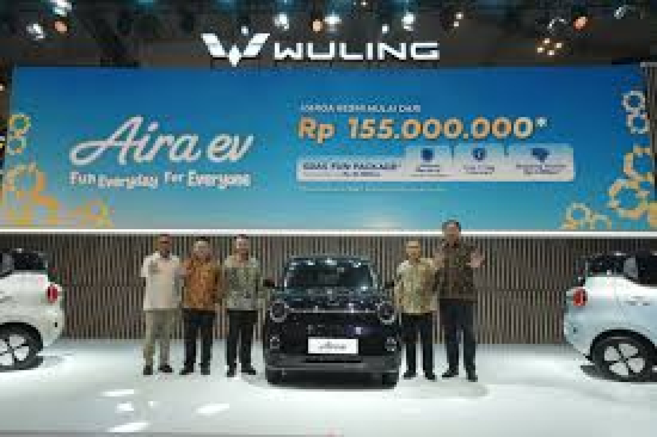 Wuling Aira EV resmi meluncur di GIIAS 2026. Harga mulai Rp155 juta, dua varian dengan jarak tempuh 205-301 km.