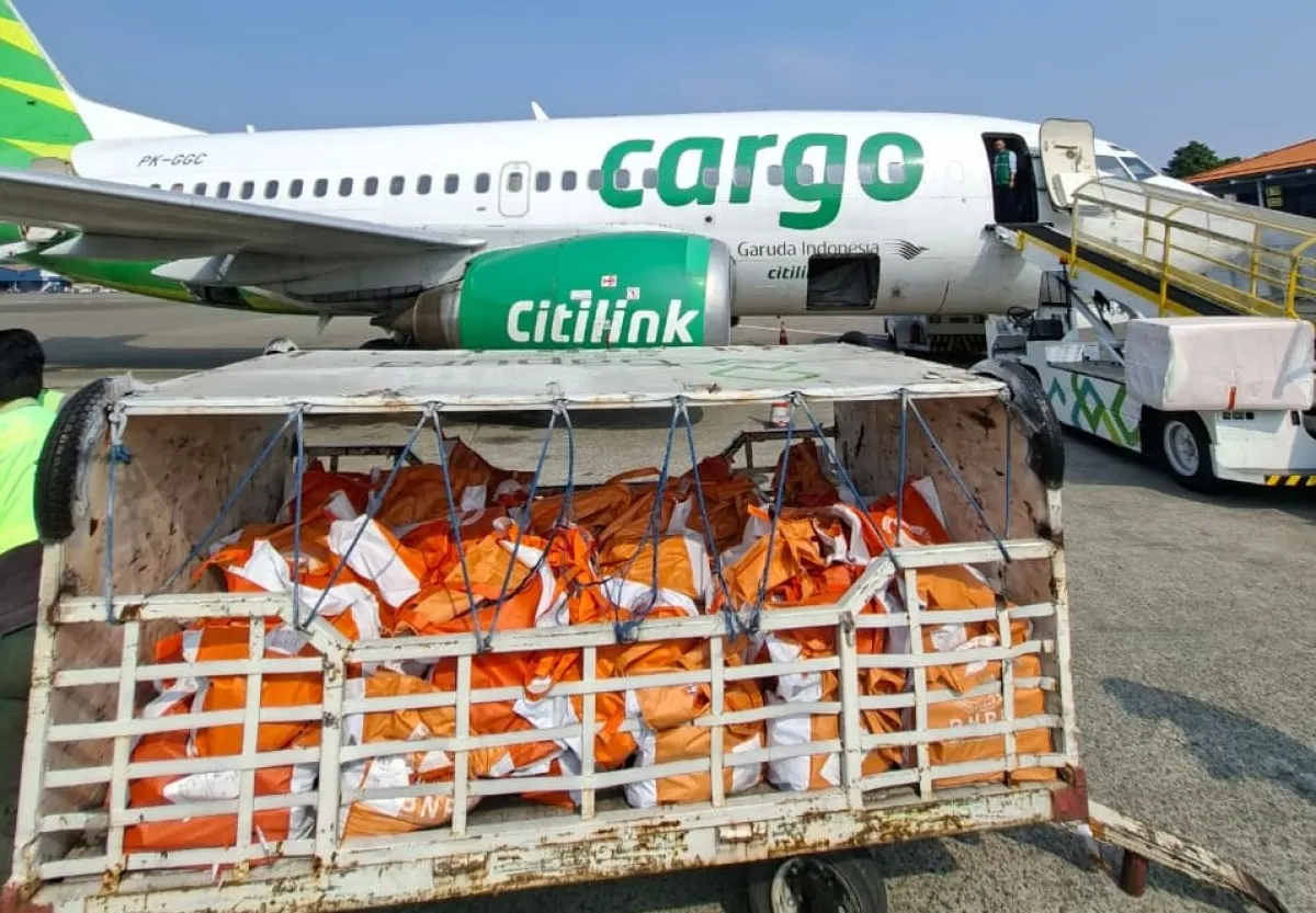 Pesawat kargo Citilink mengirimkan 91,5 ton logistik bantuan untuk masyarakat terdampak gempa bumi di NTT